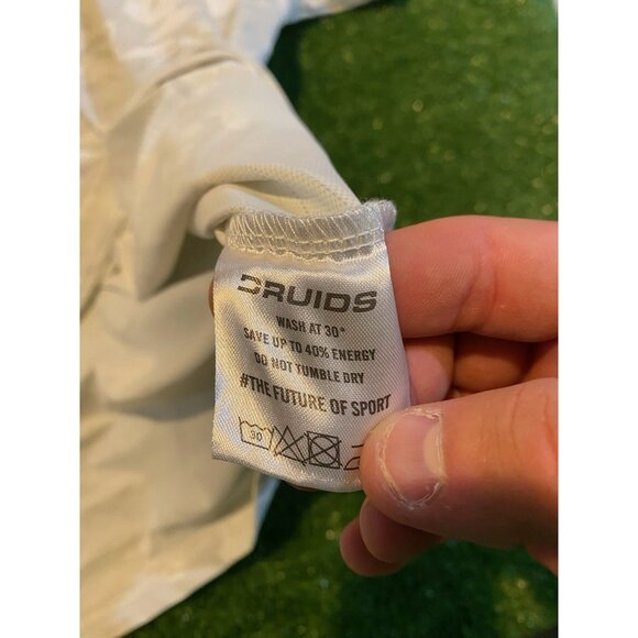 Druids polo mens XL white gray moisture wicking lighweight breathable Nylon RK - Picture 5 of 11
